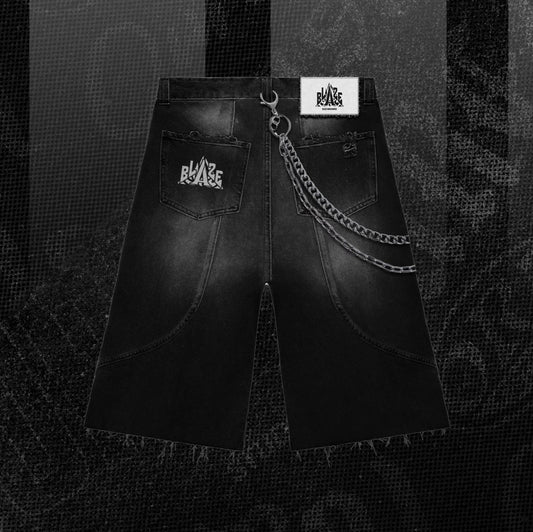Blaze Crucifix Faith Shorts – Crown & Chain Edition